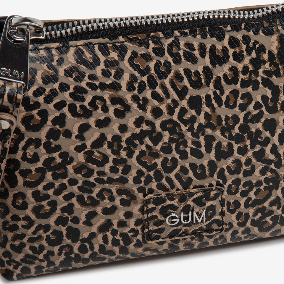 Gum pochette in ecopelle "Pochette Mania" Animalier BC4051RE BUILD.12227 LEO CAPPU