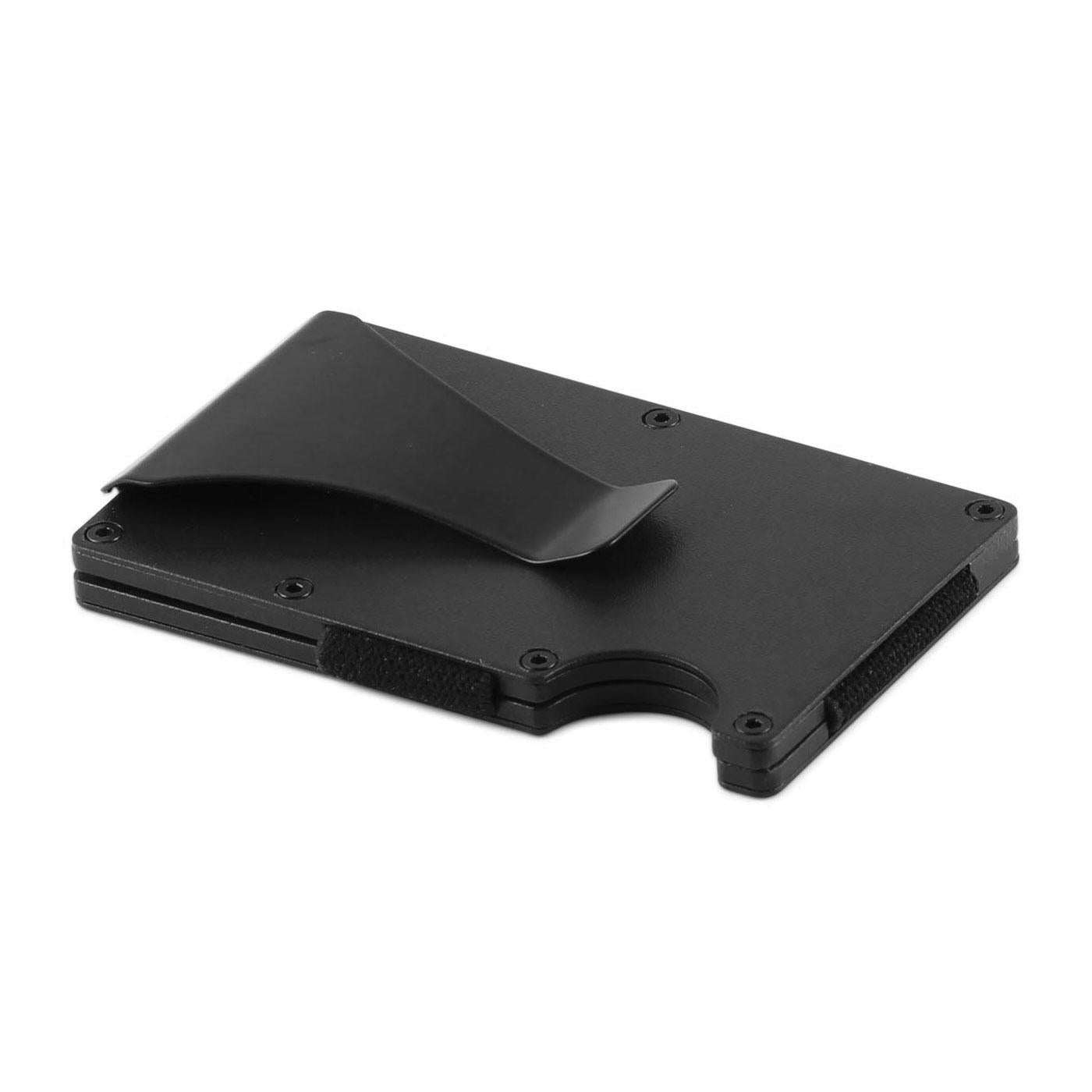 Roncato portafogli compatto in alluminio "Iron 4 Nero 400717.01