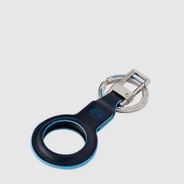 Piquadro portachiavi ciondolo porta AirTag in pelle "Blue Square" AC5834B2.BLU2