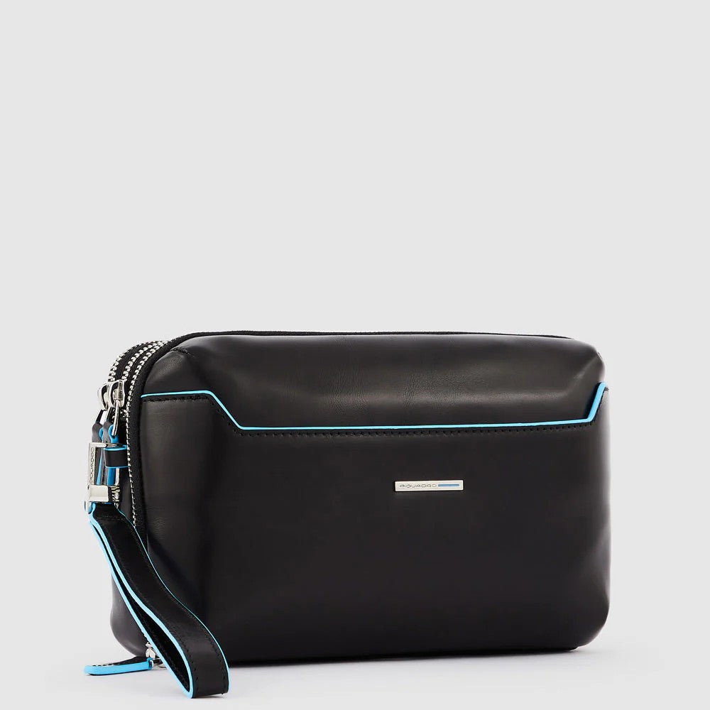 Piquadro pochette in pelle "Blue Square" Nero AC5940B2R.N