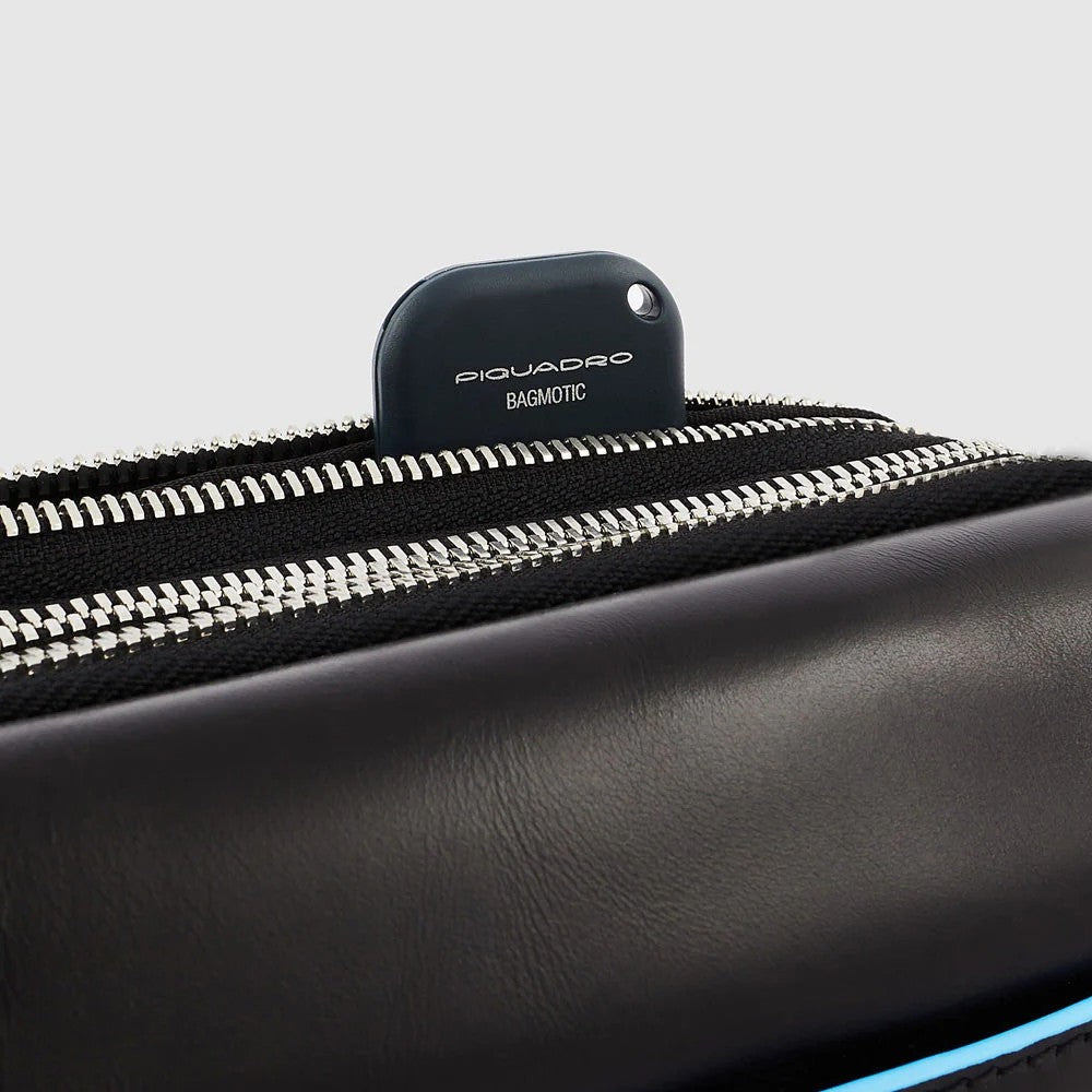 Piquadro pochette in pelle "Blue Square" Nero AC5940B2R.N