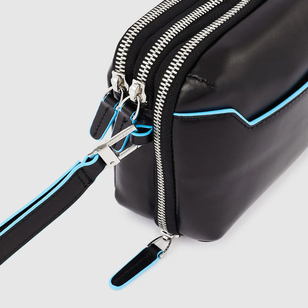 Piquadro pochette in pelle "Blue Square" Nero AC5940B2R.N