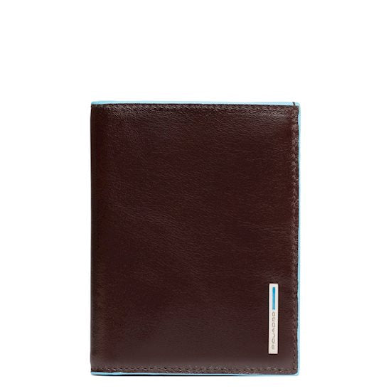 Piquadro portafogli verticale in pelle "B2 - Blue Square" Marrone PU1740B2R.MO