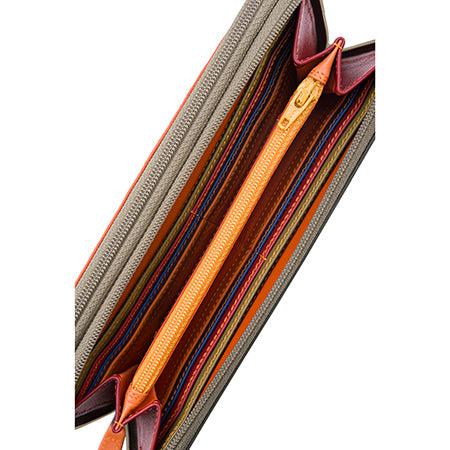 Mywalit portafogli doppia zip in pelle "Classic" Multicolor 375.169 LUCCA