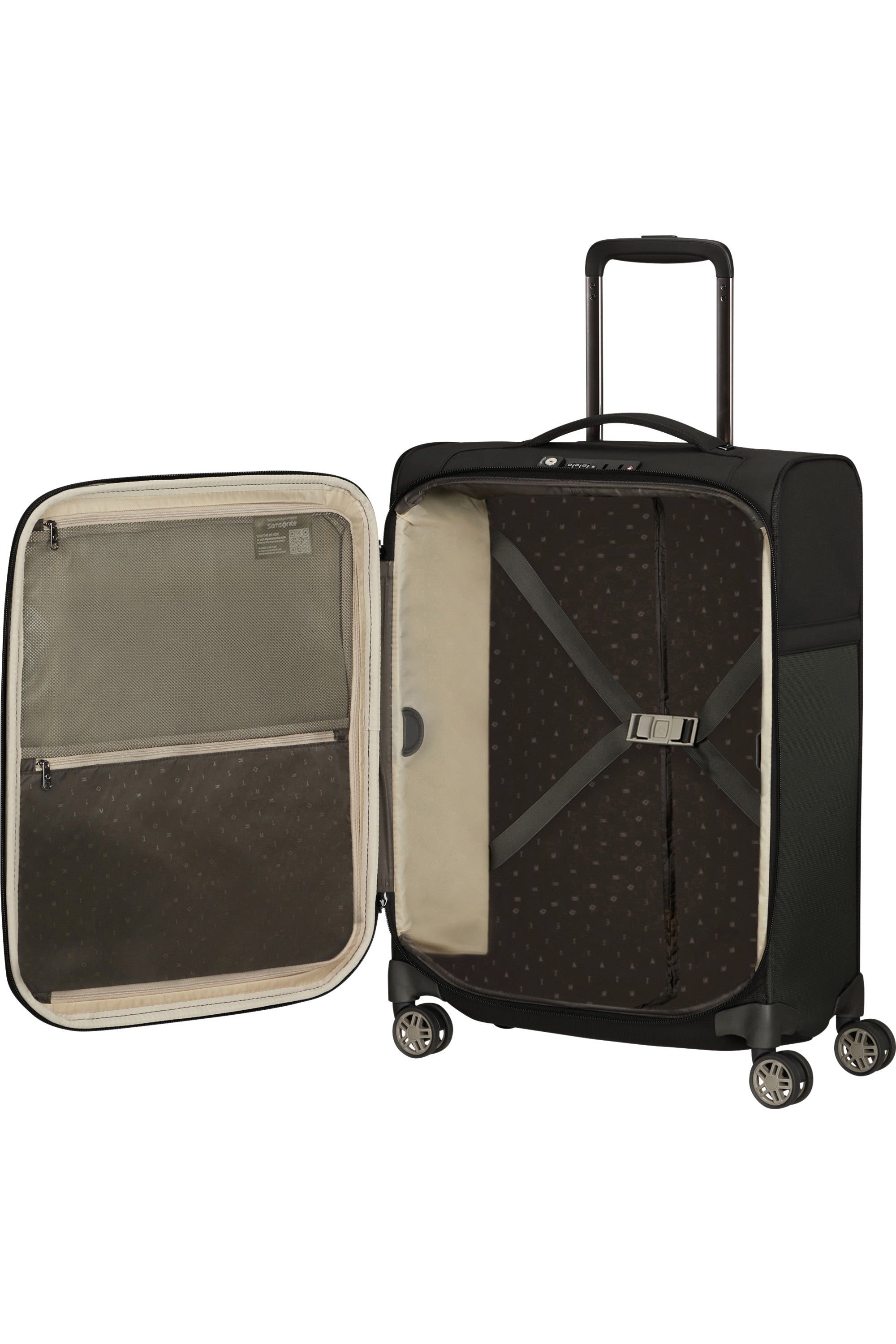 Samsonite trolley cabina in tessuto "Airea" Nero 133623.1041 BLACK