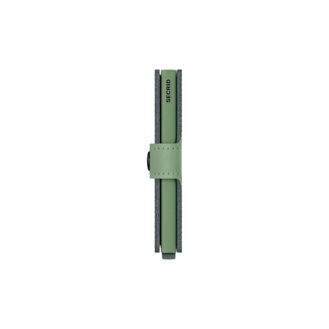 Secrid portafogli compatto in alluminio ed ecopelle "Miniwallet Yard Power" Verde MYP.PISTACHIO