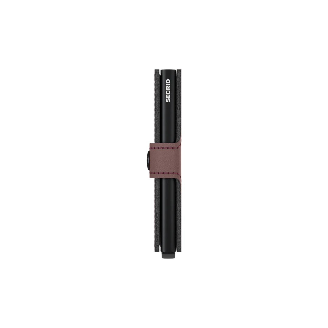 Secrid portafogli compatto in alluminio e pelle "Miniwallet Matte" Rosa MM.ROSE
