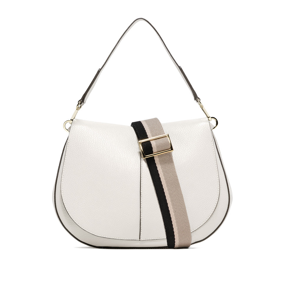 Gianni Chiarini borsa a spalla in pelle "Helena Round" Bianco BS6037GRN-NA.3890 MARBLE