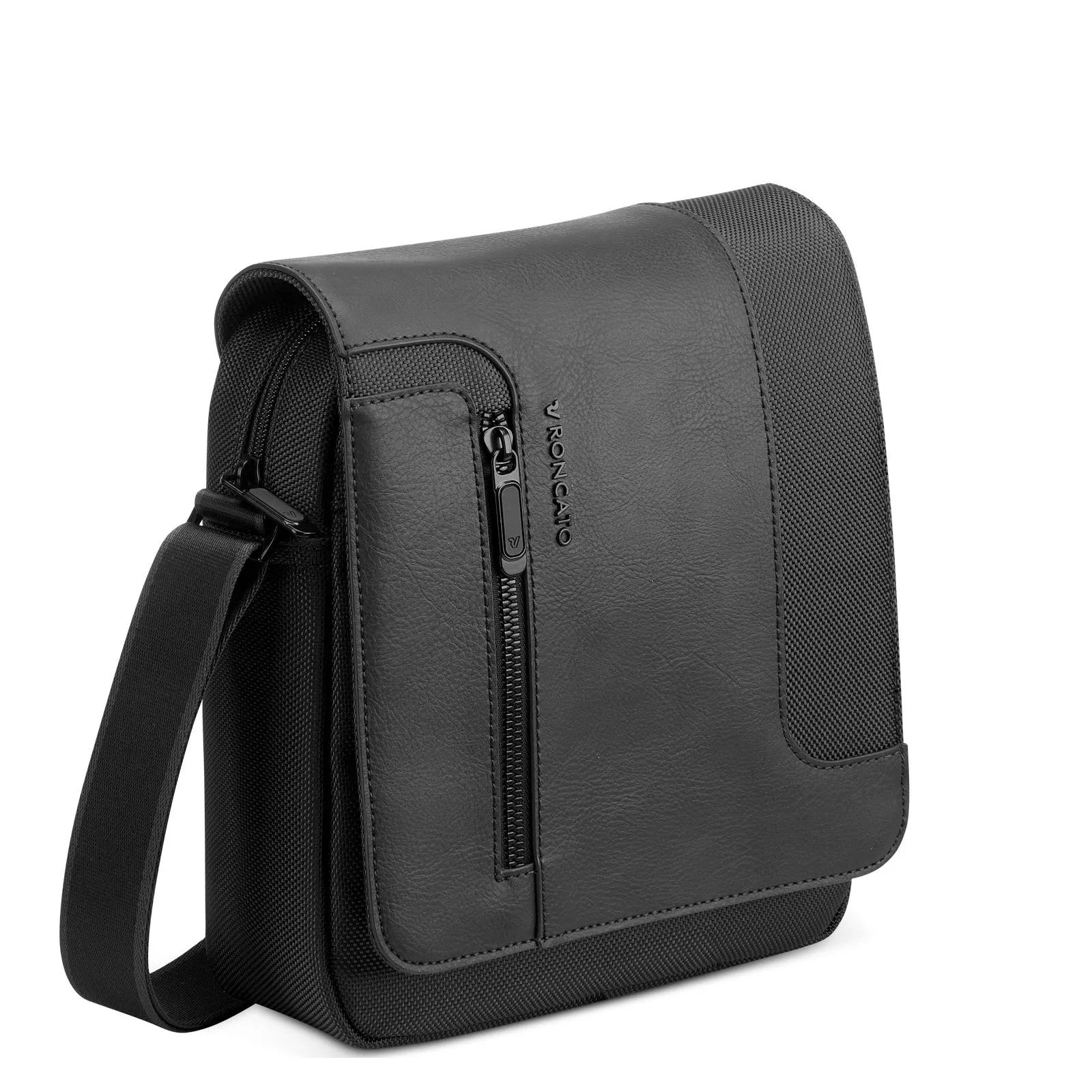 Roncato borsello in tessuto ed ecopelle "Panama 4 Nero 400896.01 NERO