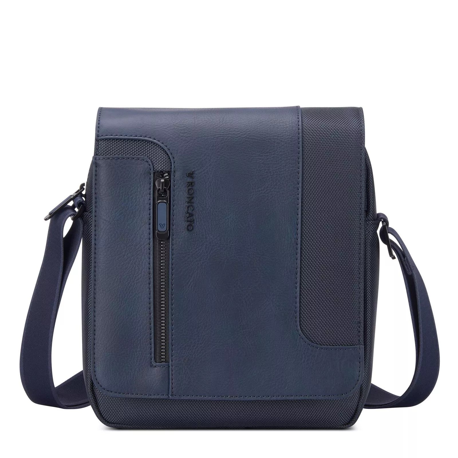 Roncato borsello in tessuto ed ecopelle "Panama 4 Blu 400896.23