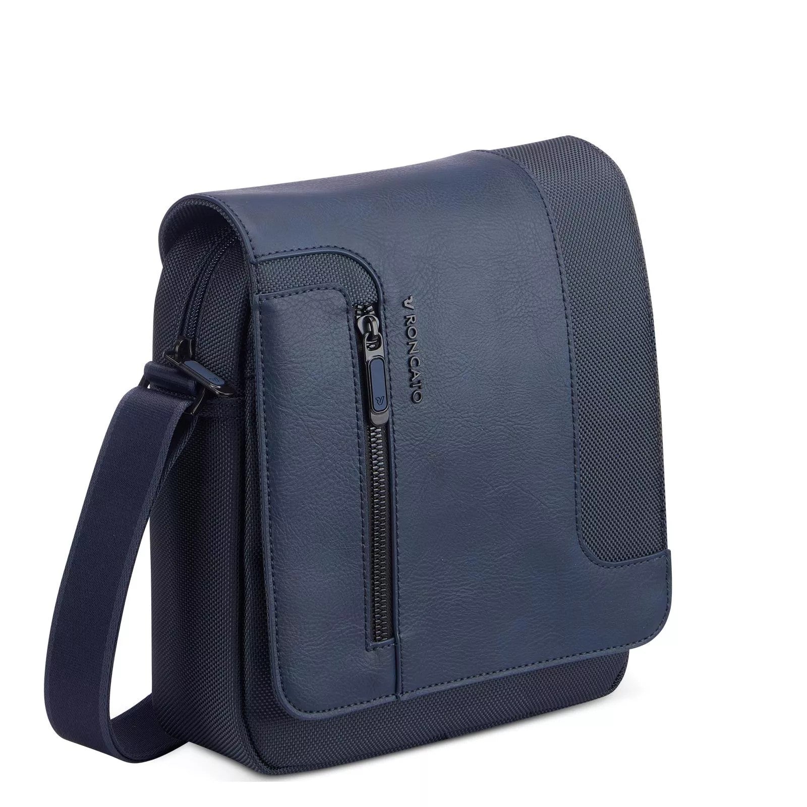 Roncato borsello in tessuto ed ecopelle "Panama 4 Blu 400896.23