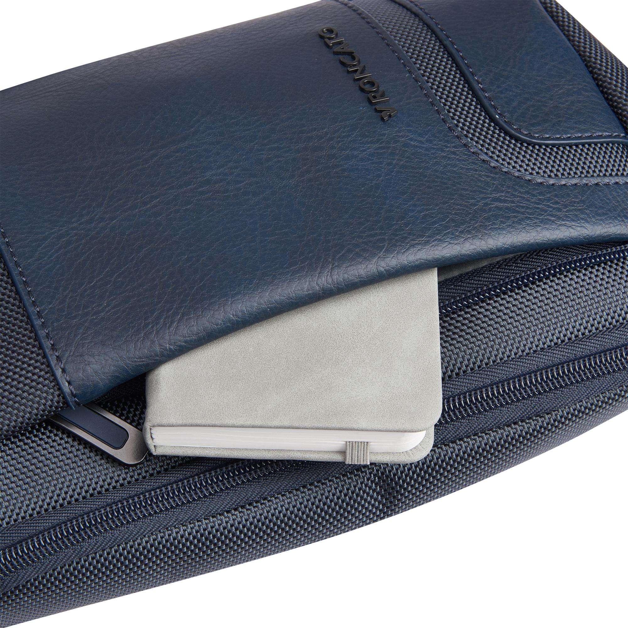 Roncato marsupio in tessuto ed ecopelle "Panama 4 Blu 400897.23