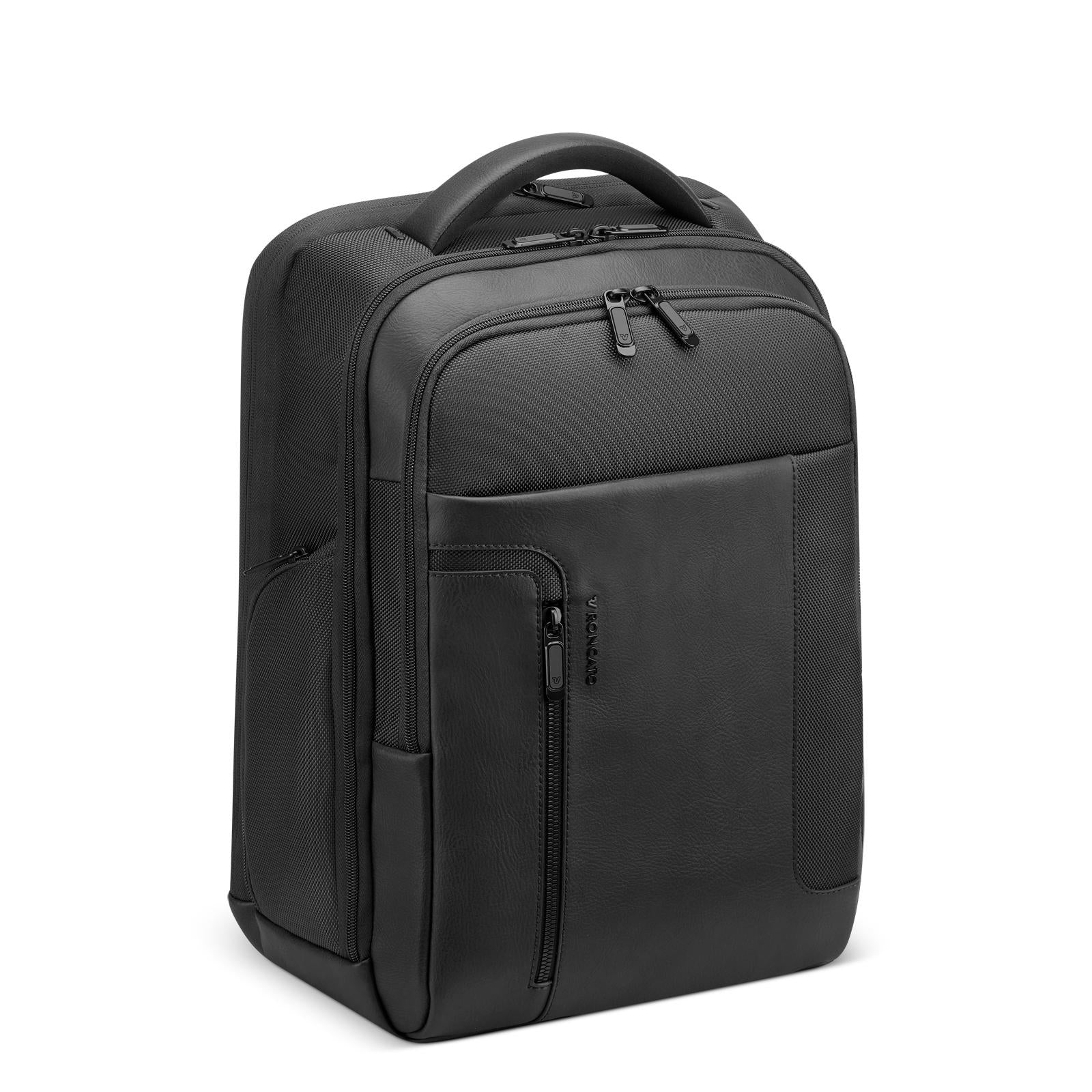 Roncato zaino in tessuto ed ecopelle "Panama 4 Nero 400900.01 NERO