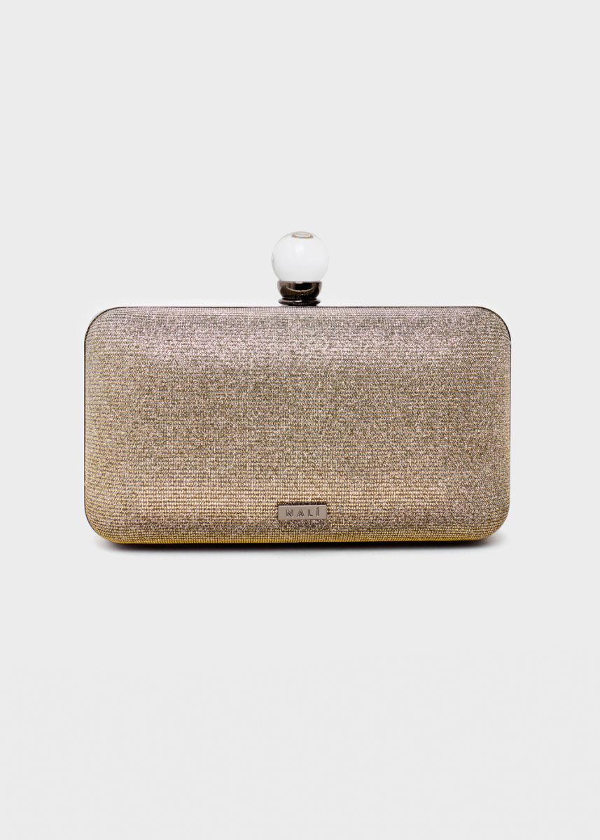 Nalì clutch in tessuto "Lorelle" Platino WIPC0103.GRIGIO