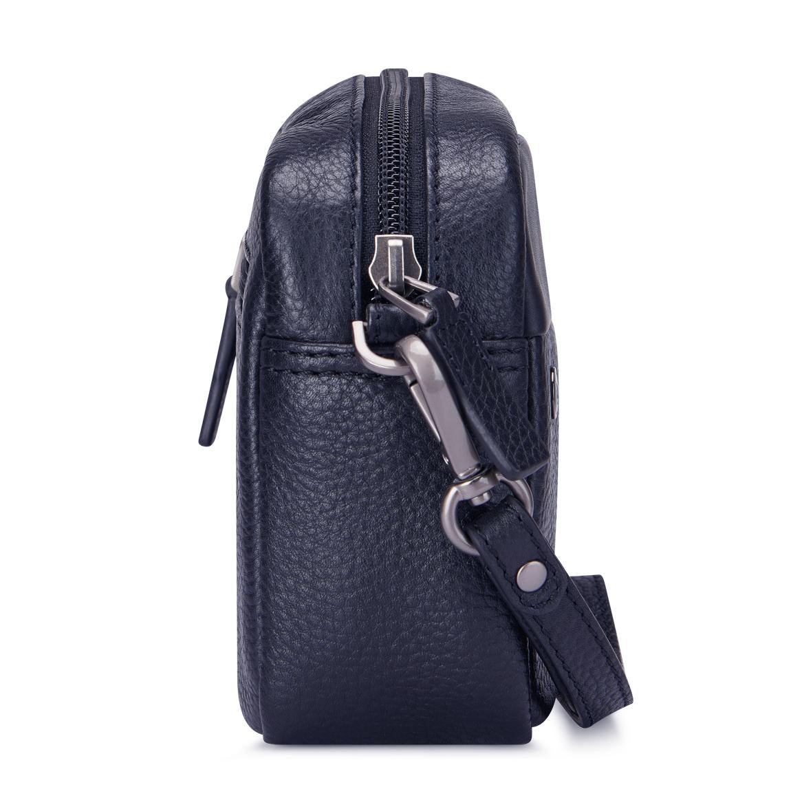 Roncato pochette 1 zip in pelle "Alaska" Blu 412421.23 NAVY