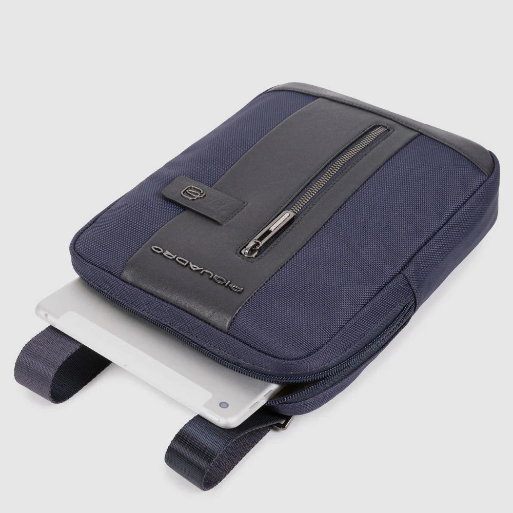 Piquadro borsello in tessuto e pelle "Brief 2 Blu CA1816BR2.BLU