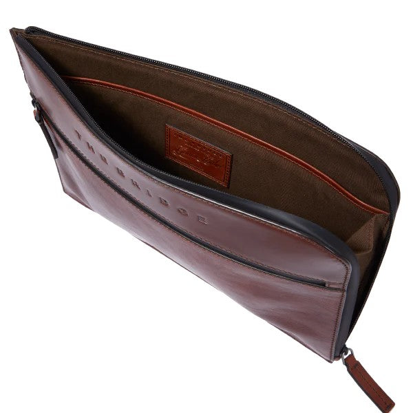 The Bridge pochette in pelle "Damiano" Marrone 093423EX.1A