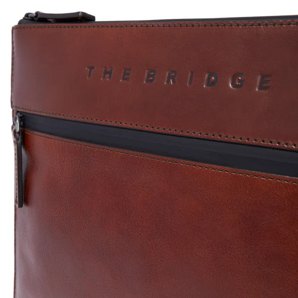The Bridge pochette in pelle "Damiano" Marrone 093423EX.1A