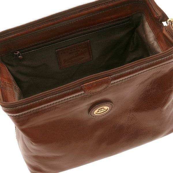 The Bridge beauty case in pelle "Story" Marrone 09105001.14