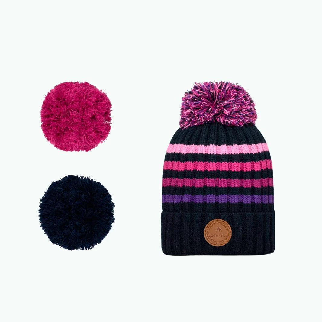 CABAIA cappello in poliestere "Pompom" Viola ELEPHANTINI.PURPLE