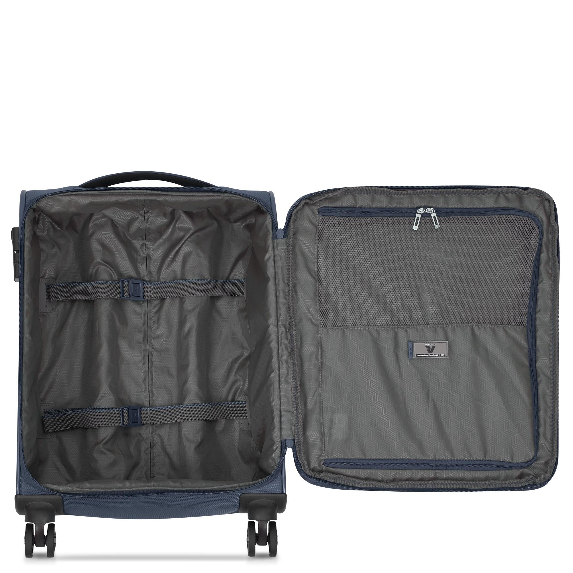 Roncato trolley cabina in tessuto "Jazz" Blu 414643.23 BLU NOTTE