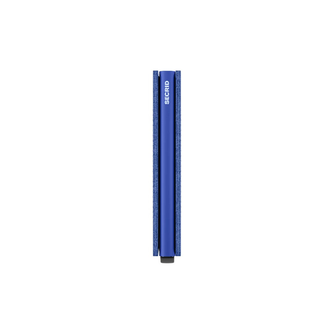 Secrid portafogli compatto in alluminio e pelle "Slimwallet Crisple" Blu SC.COBALT