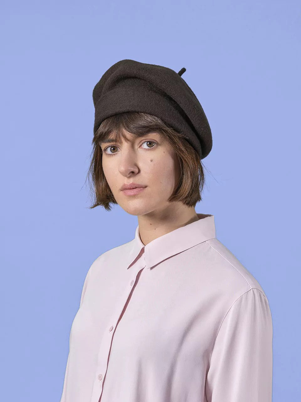 Kopka cappello in lana "Roll Up" Terracotta ROLL UP BERET.CHILI