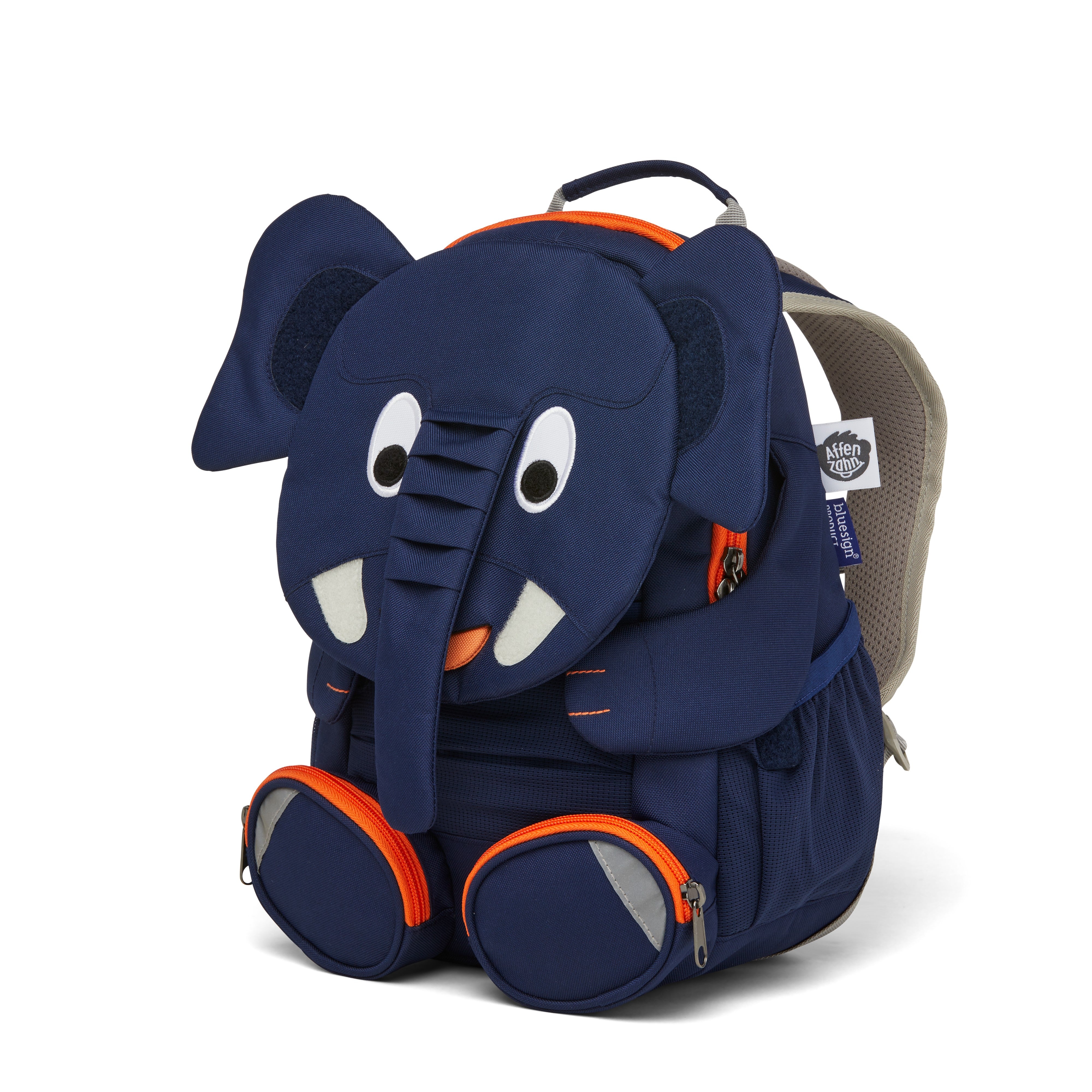 AFFENZAHN zainetto kids in tessuto Blu GRANDE AMICO.ELEFANTE