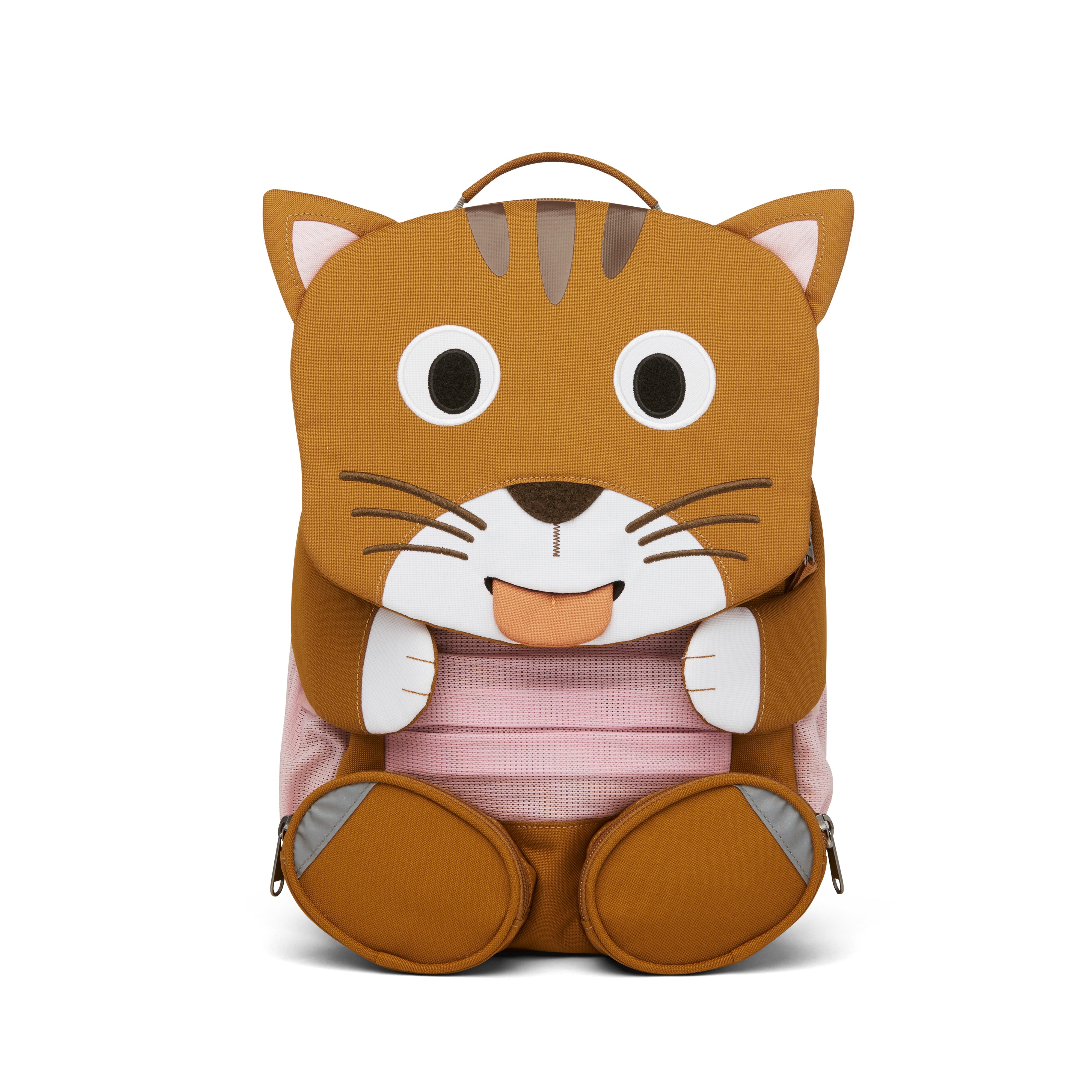 AFFENZAHN zainetto kids in tessuto Beige GRANDE AMICO.GATTO