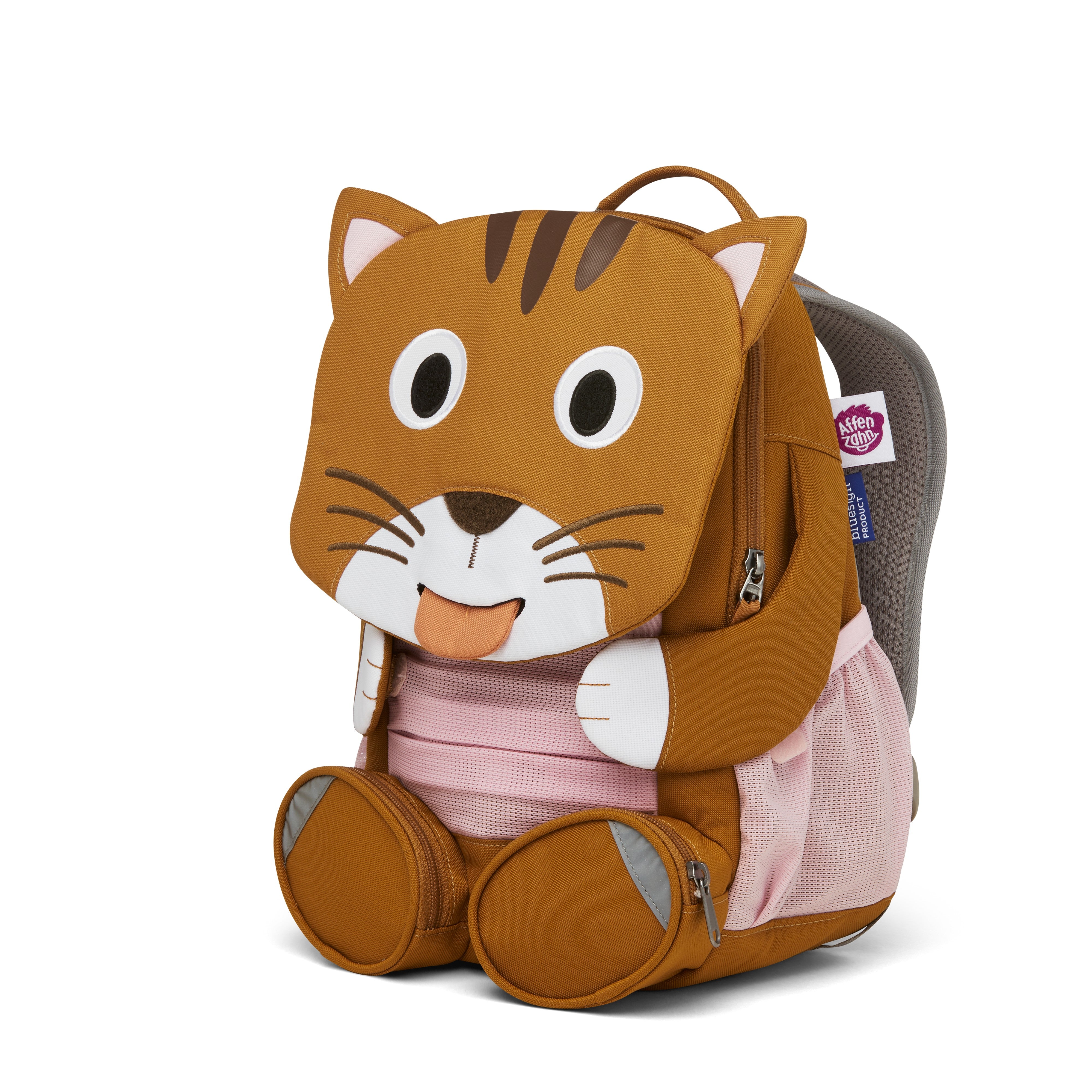 AFFENZAHN zainetto kids in tessuto Beige GRANDE AMICO.GATTO