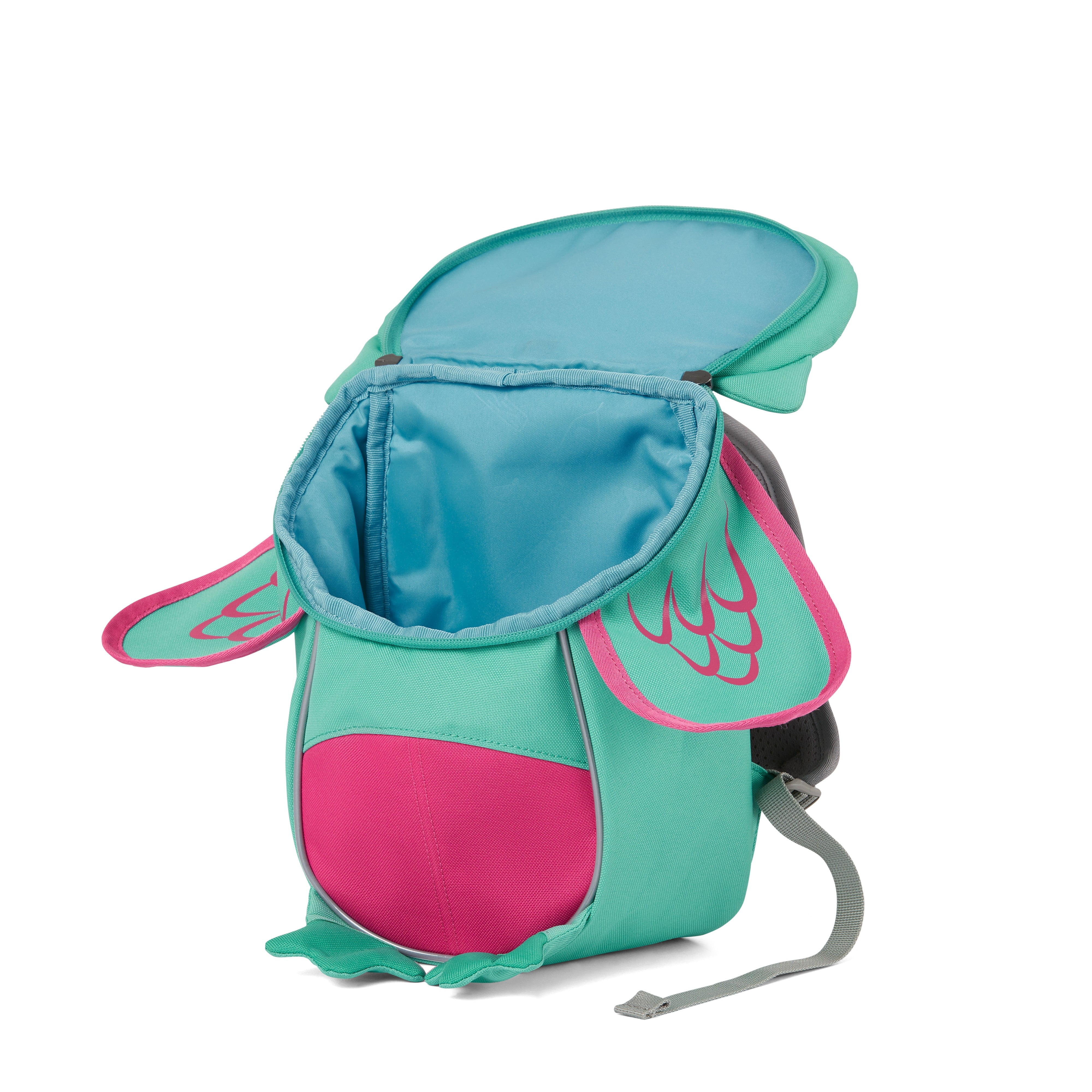 AFFENZAHN zainetto kids in tessuto Verde acqua PICCOLO AMICO.GUFO