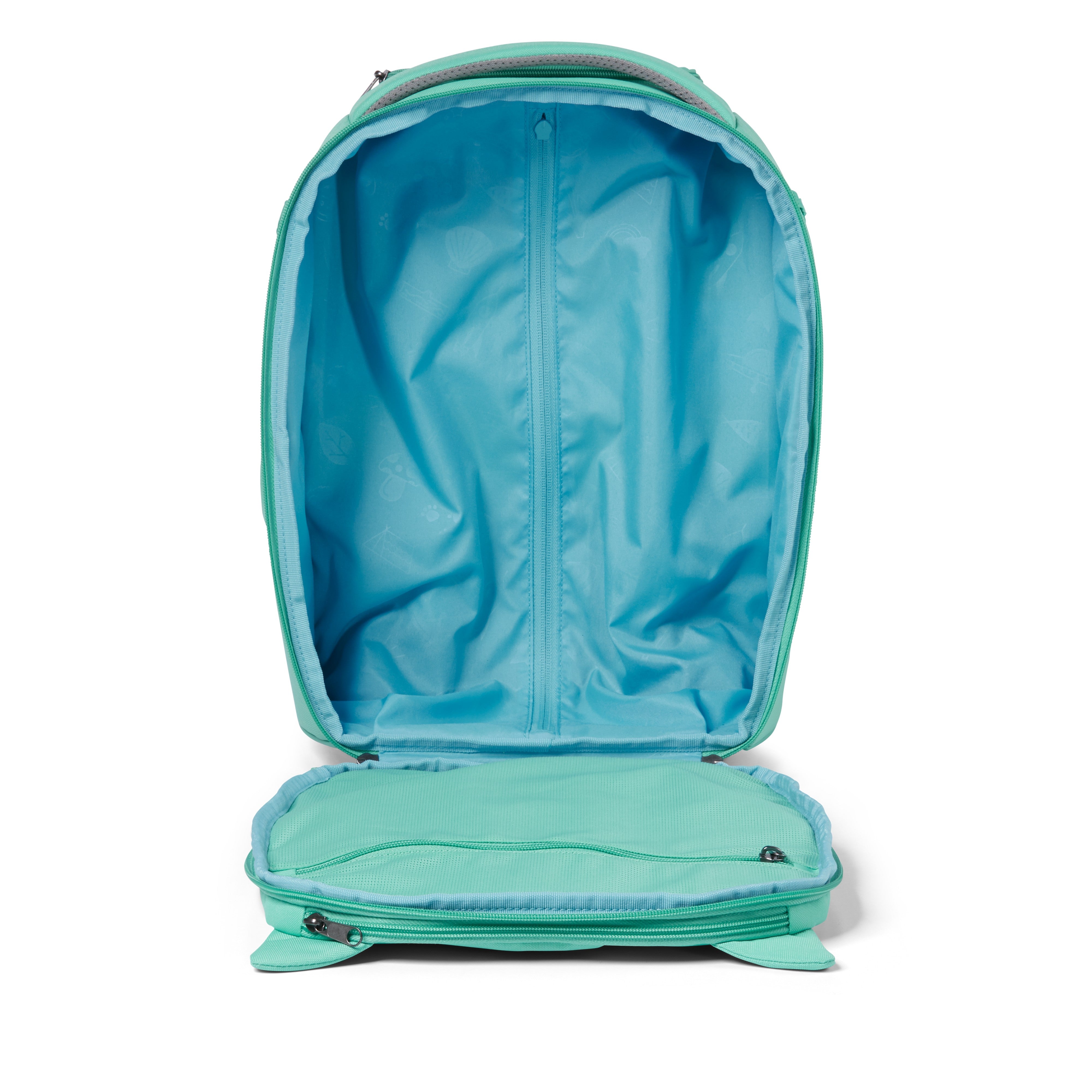 AFFENZAHN trolley kids in tessuto Verde acqua TROLLEY.GUFO