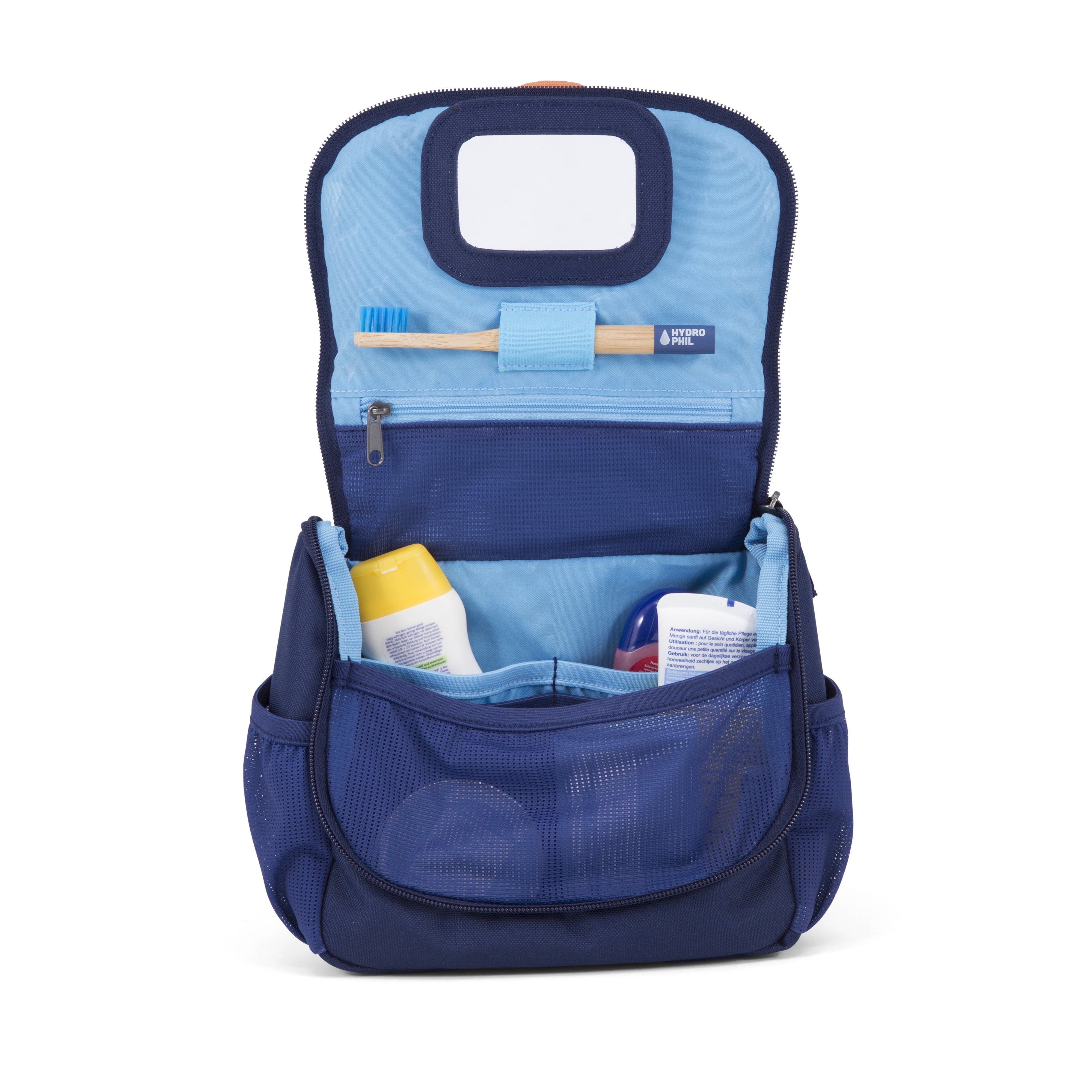 Affenzahn beauty kids in tessuto Blu BEAUTY CASE.ORSO