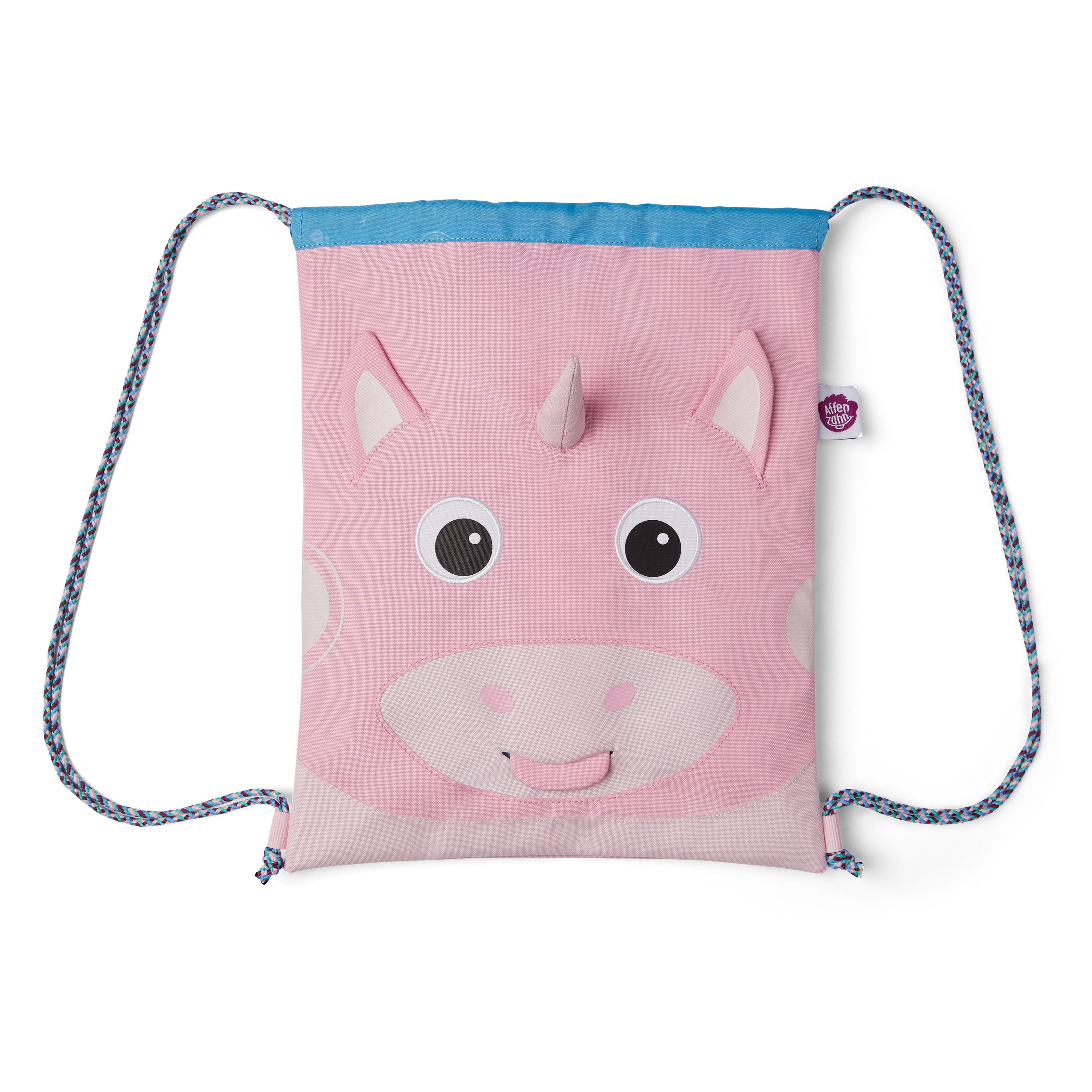 AFFENZAHN sacca kids in tessuto Rosa SACCA.UNICORNO