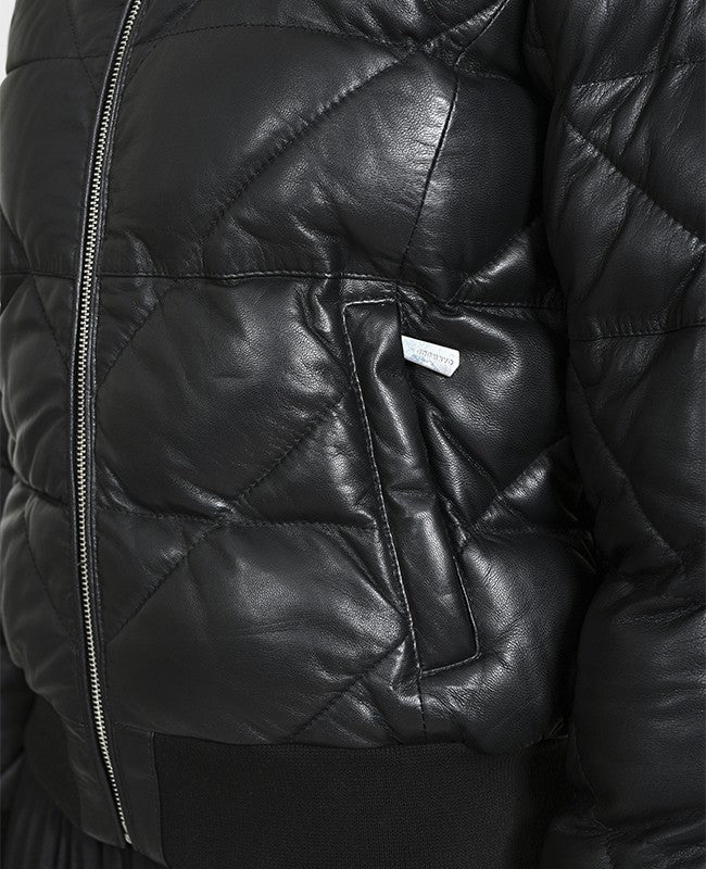 OAKWOOD giubbotto in pelle "Vanoise" Nero 64621.BLACK