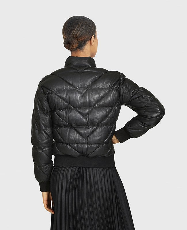 OAKWOOD giubbotto in pelle "Vanoise" Nero 64621.BLACK