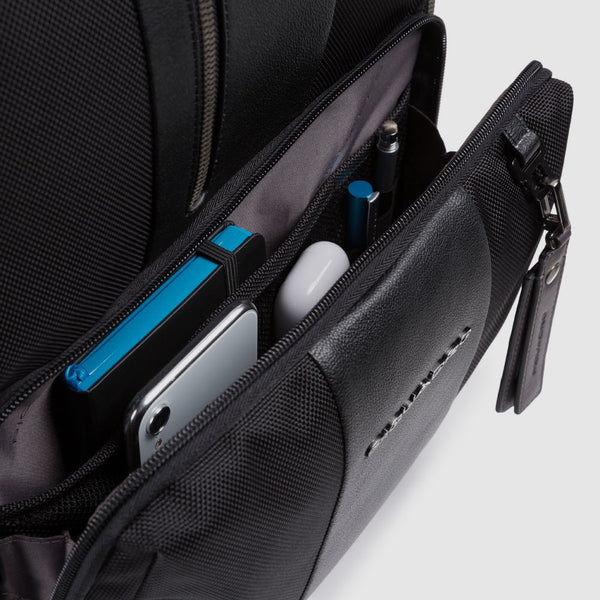 Piquadro zaino in tessuto e pelle "Brief" Nero CA4532BR2.N