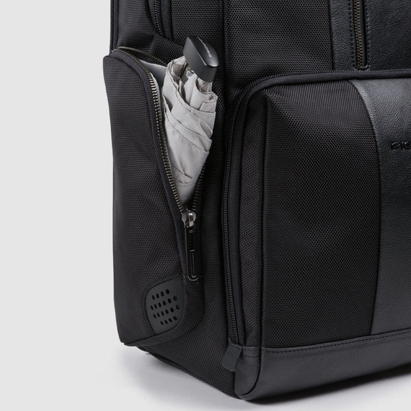 Piquadro zaino in tessuto e pelle "Brief" Nero CA4532BR2.N