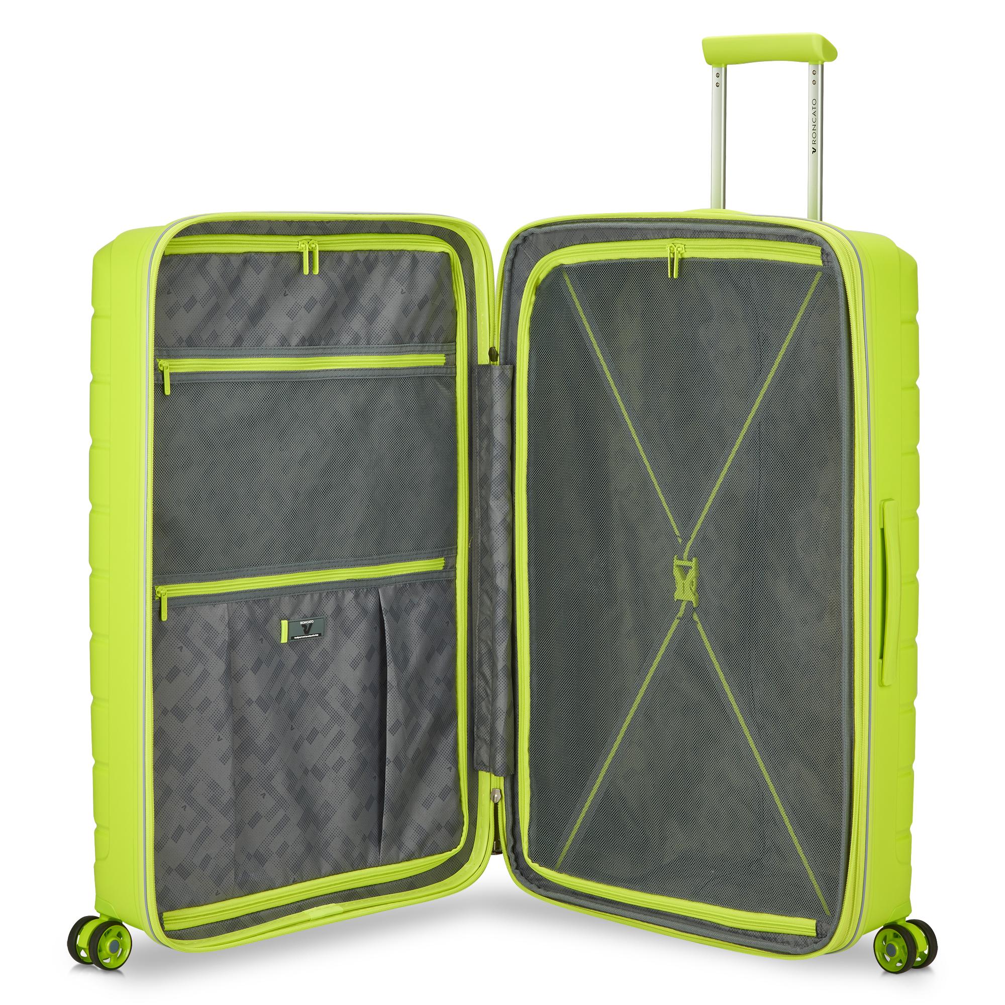 Roncato trolley grande in polipropilene "B-Flying" Giallo 418181.77 CIBER LIME