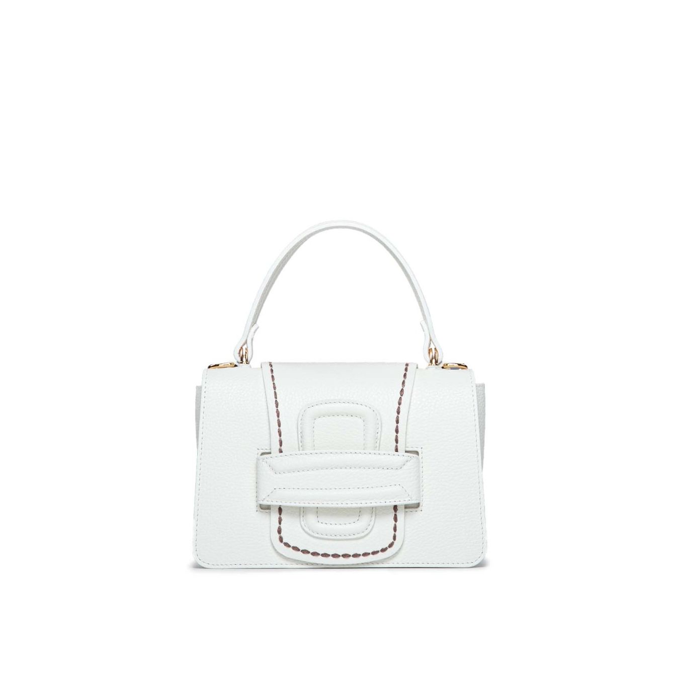 Visonà borsa a mano in pelle "Linda" Bianco 20099.BIANCO