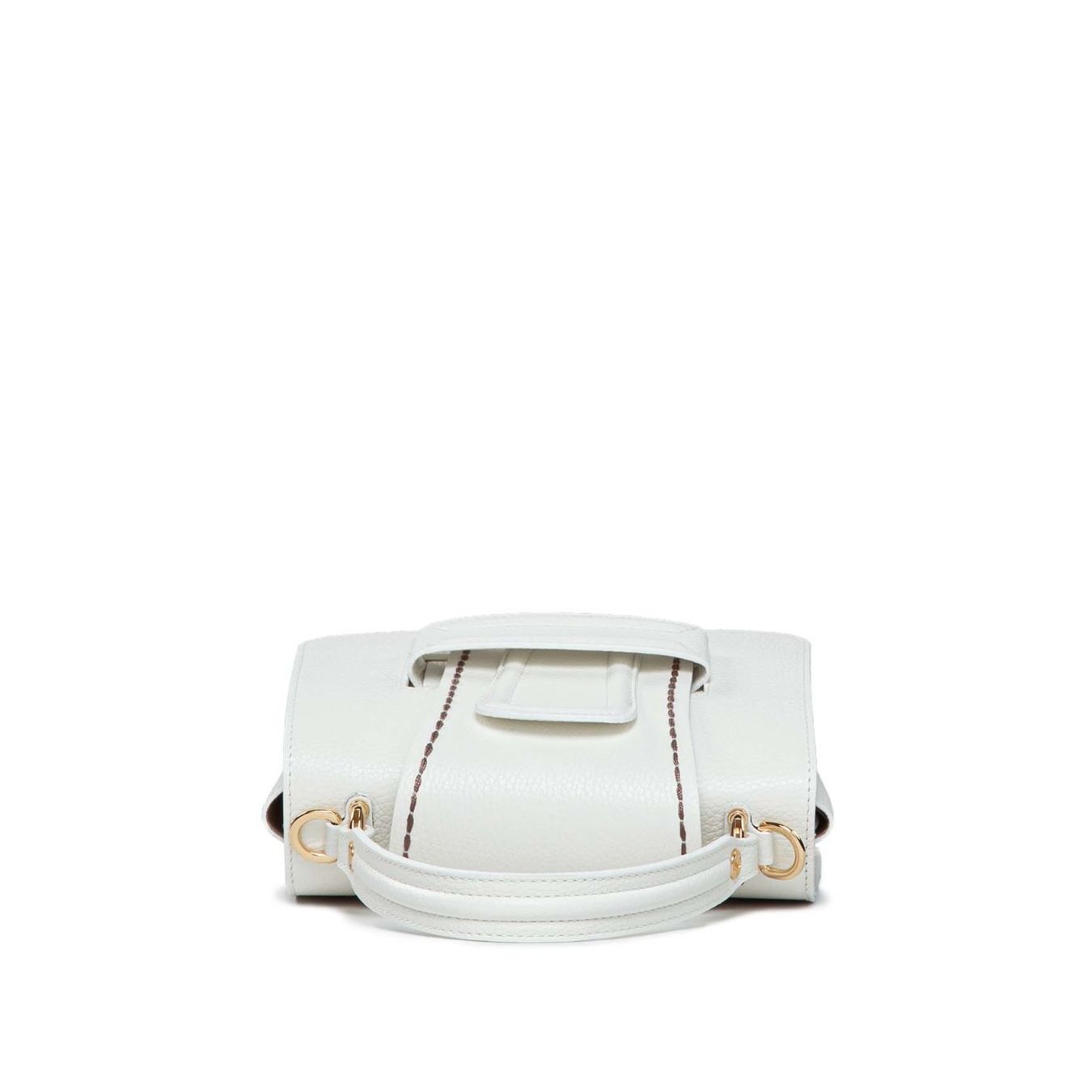 Visonà borsa a mano in pelle "Linda" Bianco 20099.BIANCO