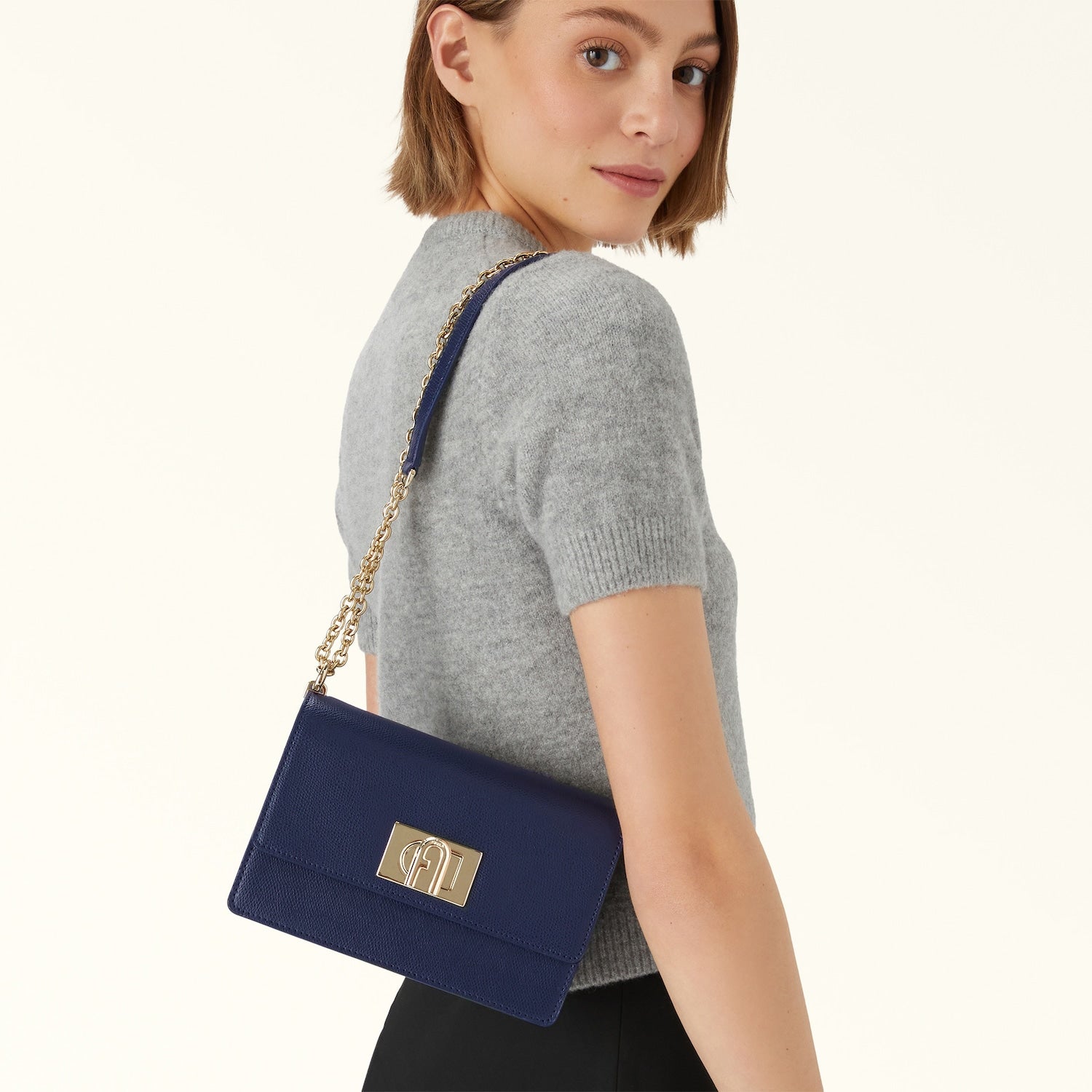 Furla borsa a tracolla in pelle "1927" Blu BAFKACO.2676S MEDITERRANEO