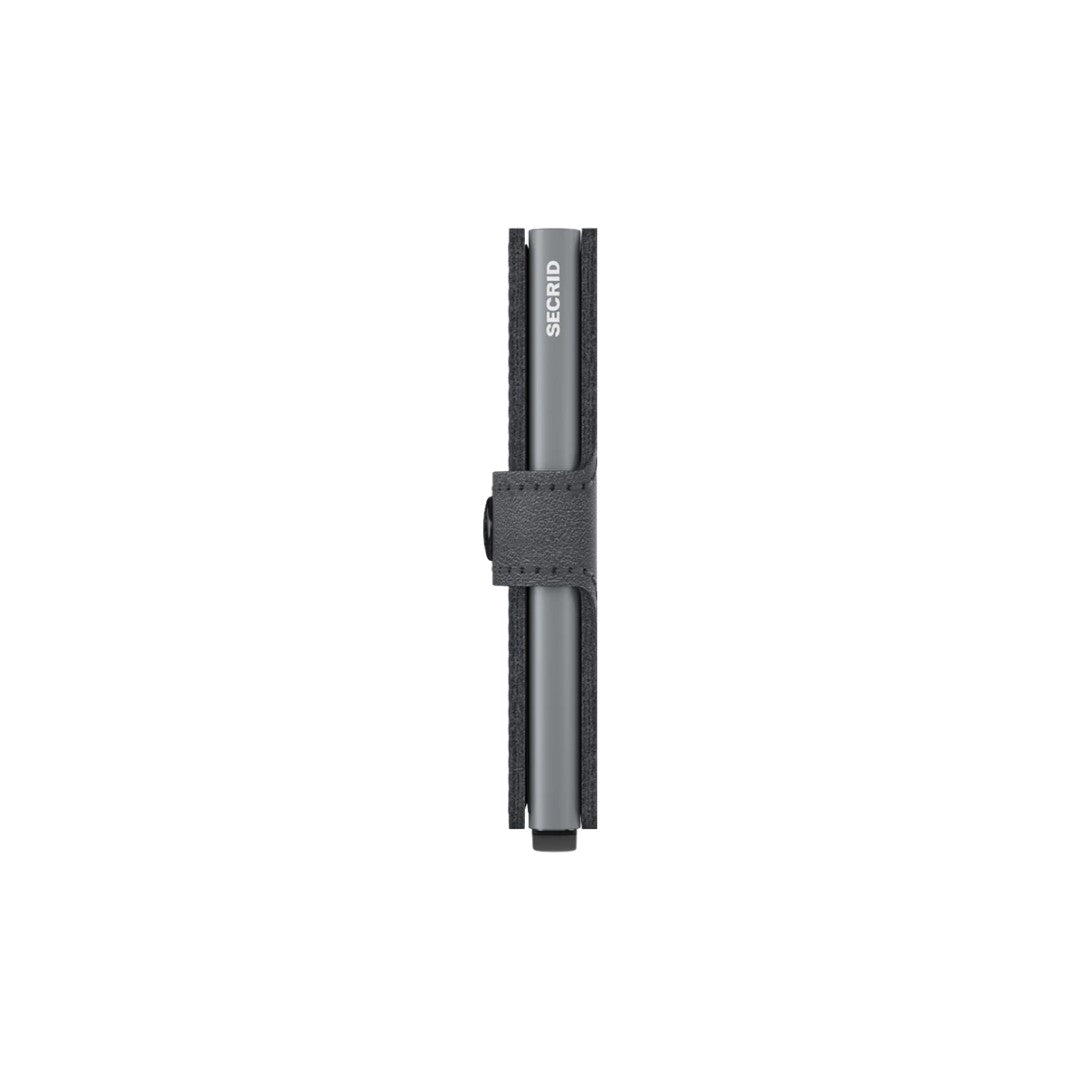 Secrid portafogli compatto in alluminio e pelle "Miniwallet Original" Grigio MO.GREY