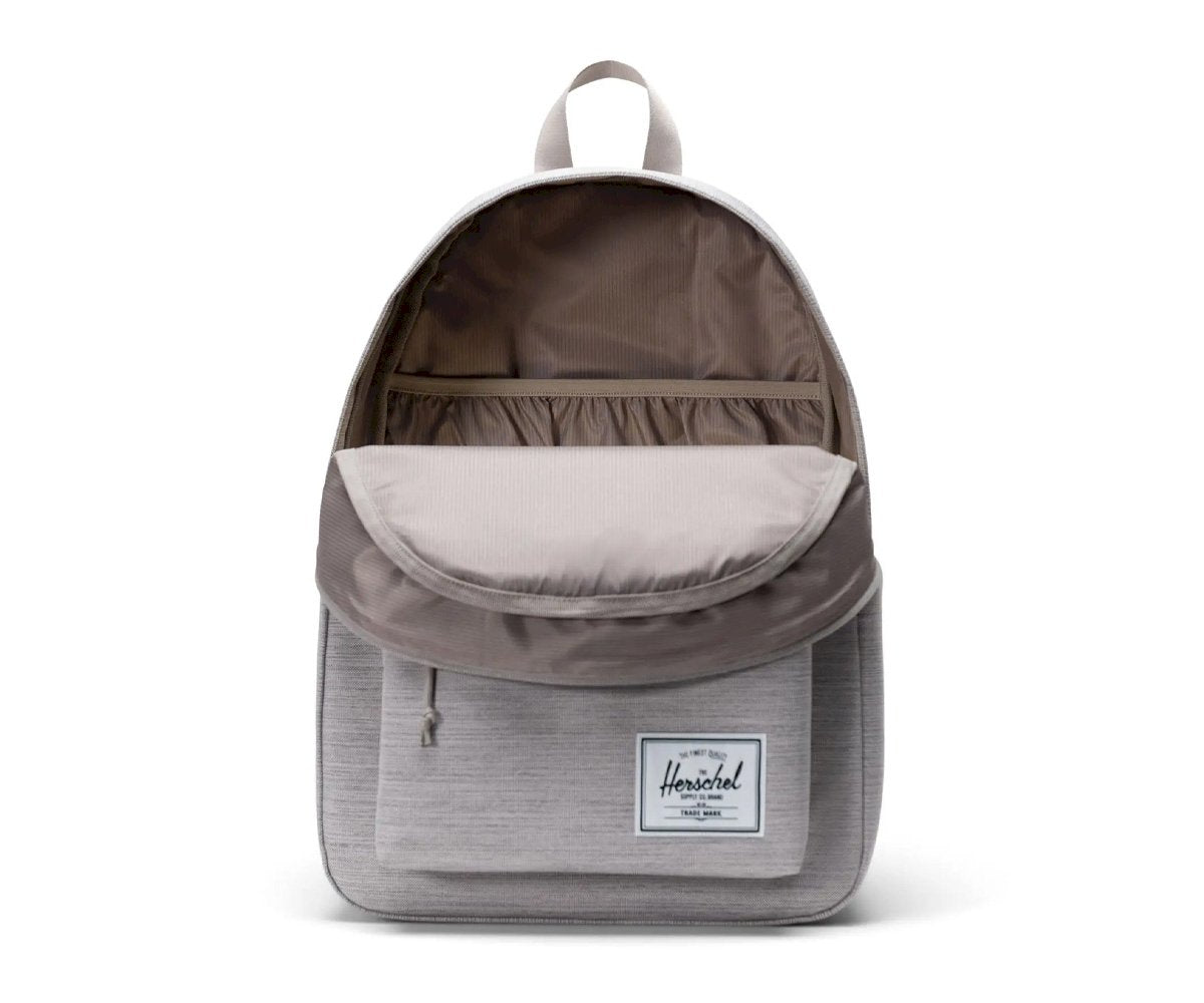 Herschel zaino in tessuto "Classic XL" Grigio CLASSIC XL.LIGHT GREY CROSSHAT