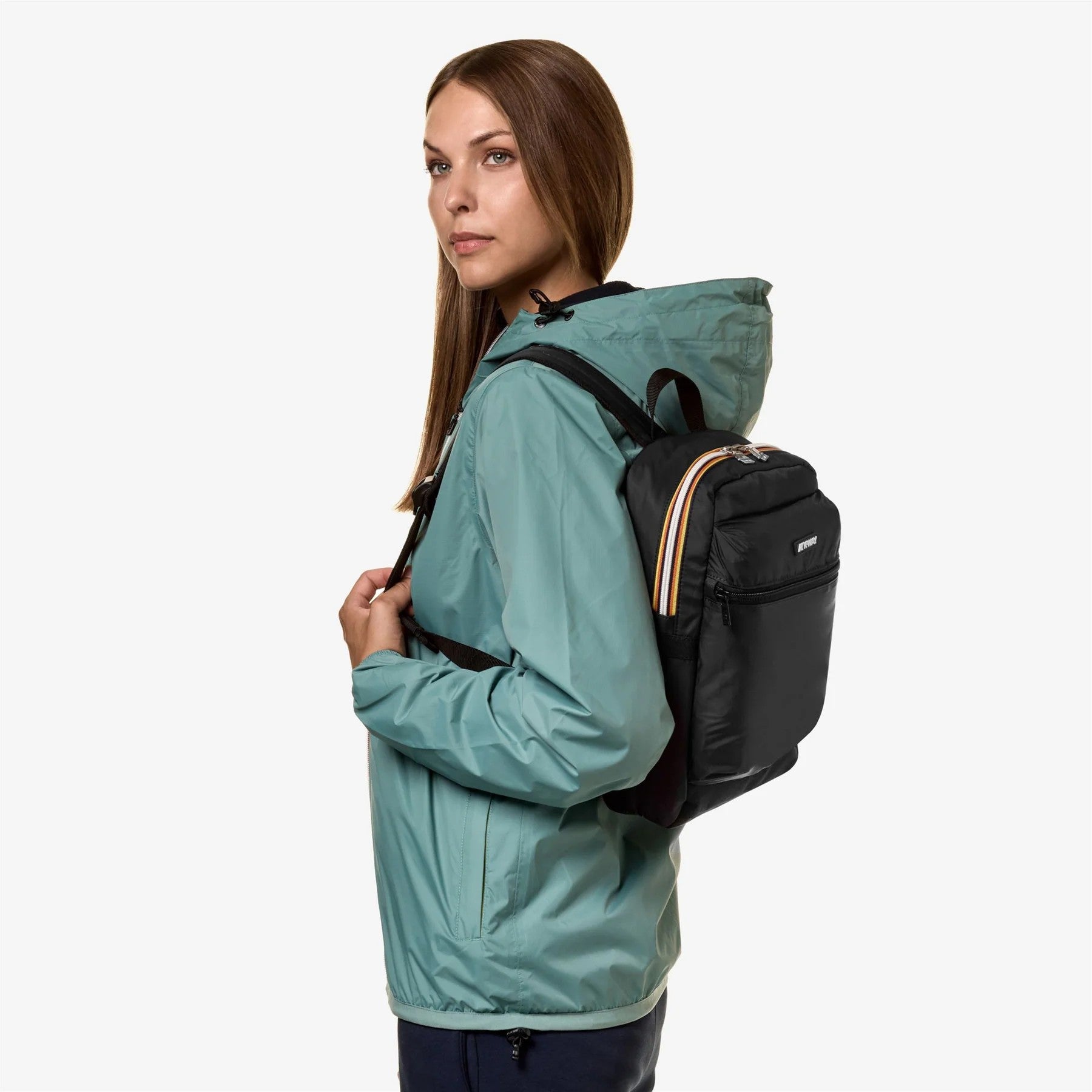 KWay zaino in tessuto "Small Laon" Nero SMALL LAON.BLACK PURE