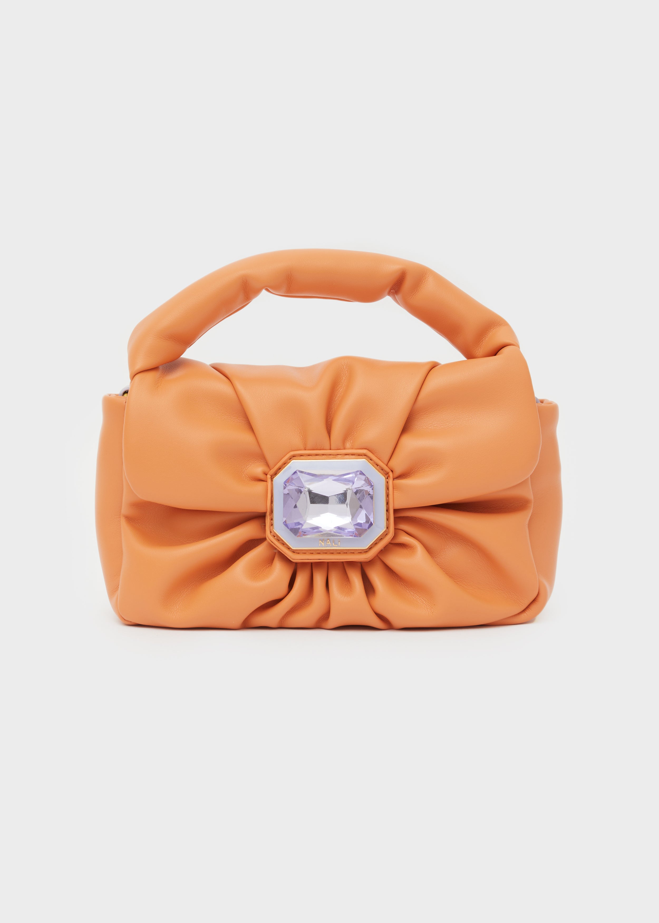 Nalì borsa a mano in ecopelle "Milù" Arancione AGBS0215.ARANCIO/LILLA
