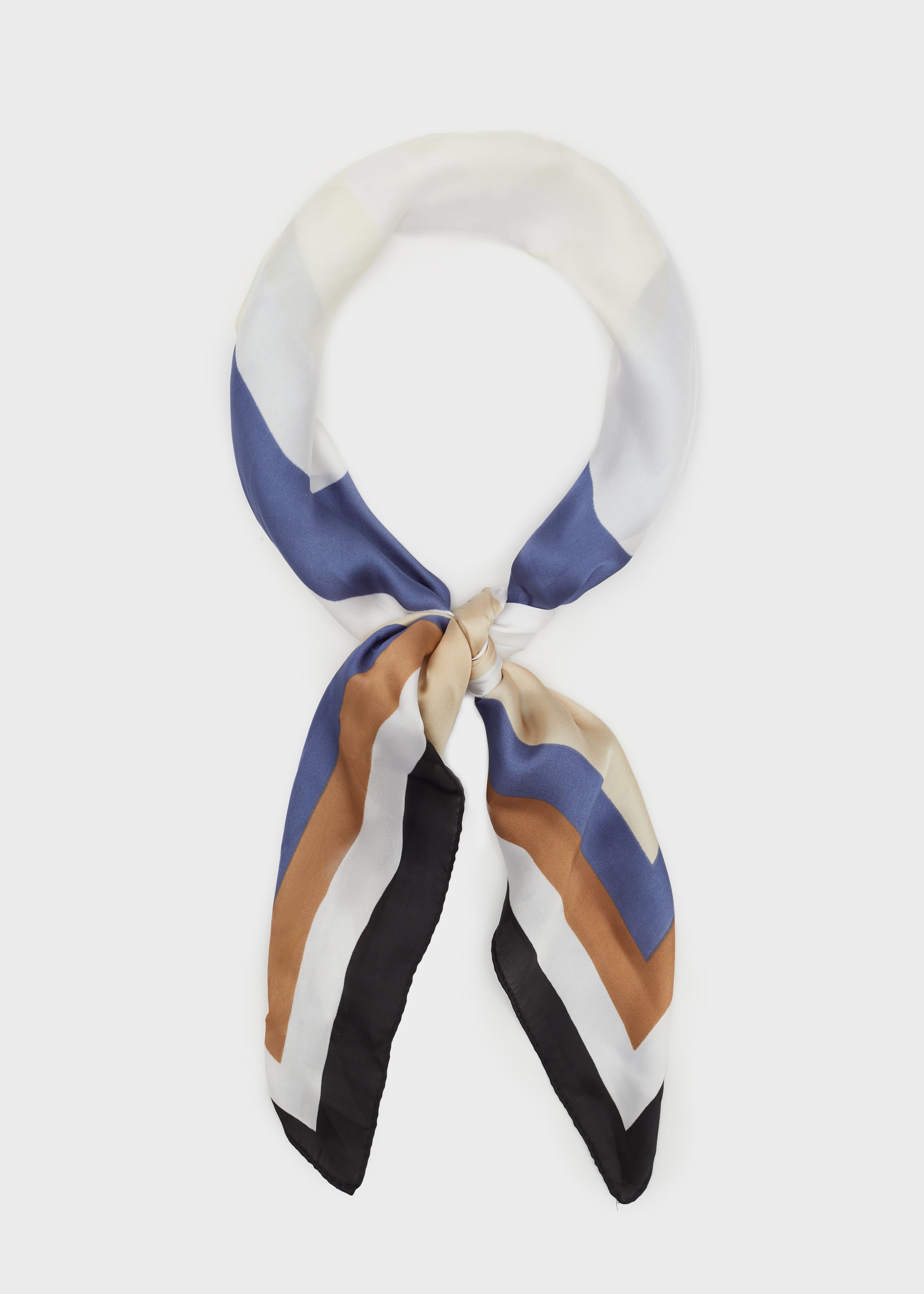Nalì foulard in poliestere "Carrie" Multicolor BOSC0121.MARRONE/BLU
