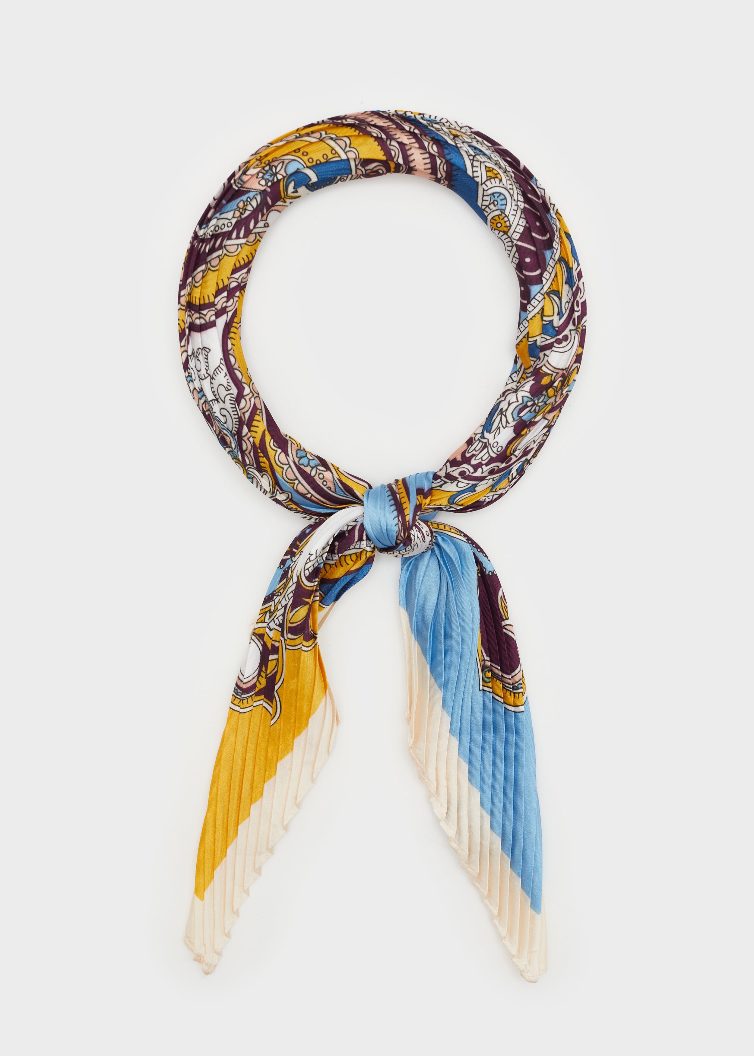 Nalì foulard in poliestere "Samantha" Multicolor BOSC0123.AZZURRO