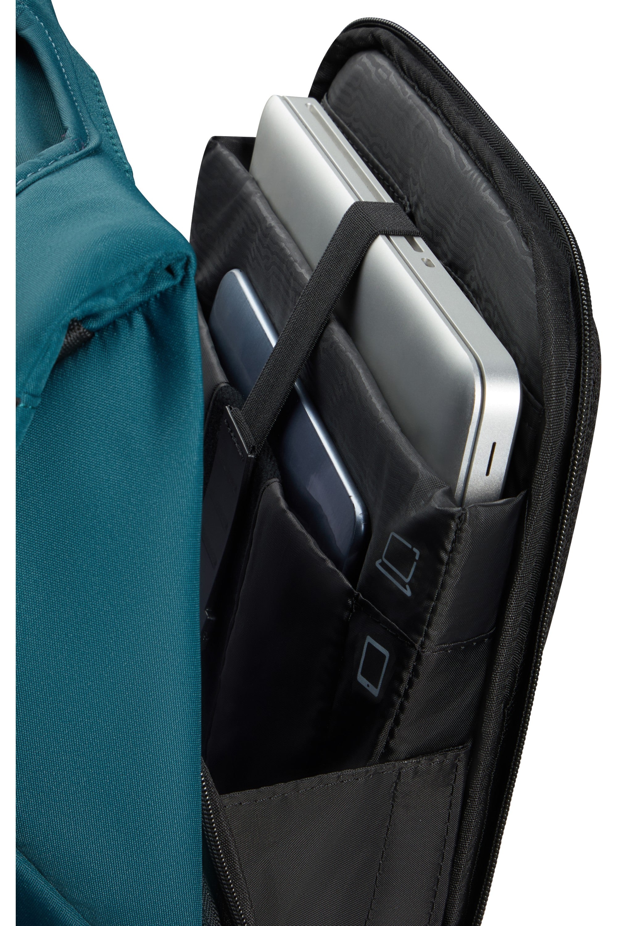 Samsonite zaino porta pc in polietilene riciclato "Securipack 2 Verde 150940.4828 PETROL