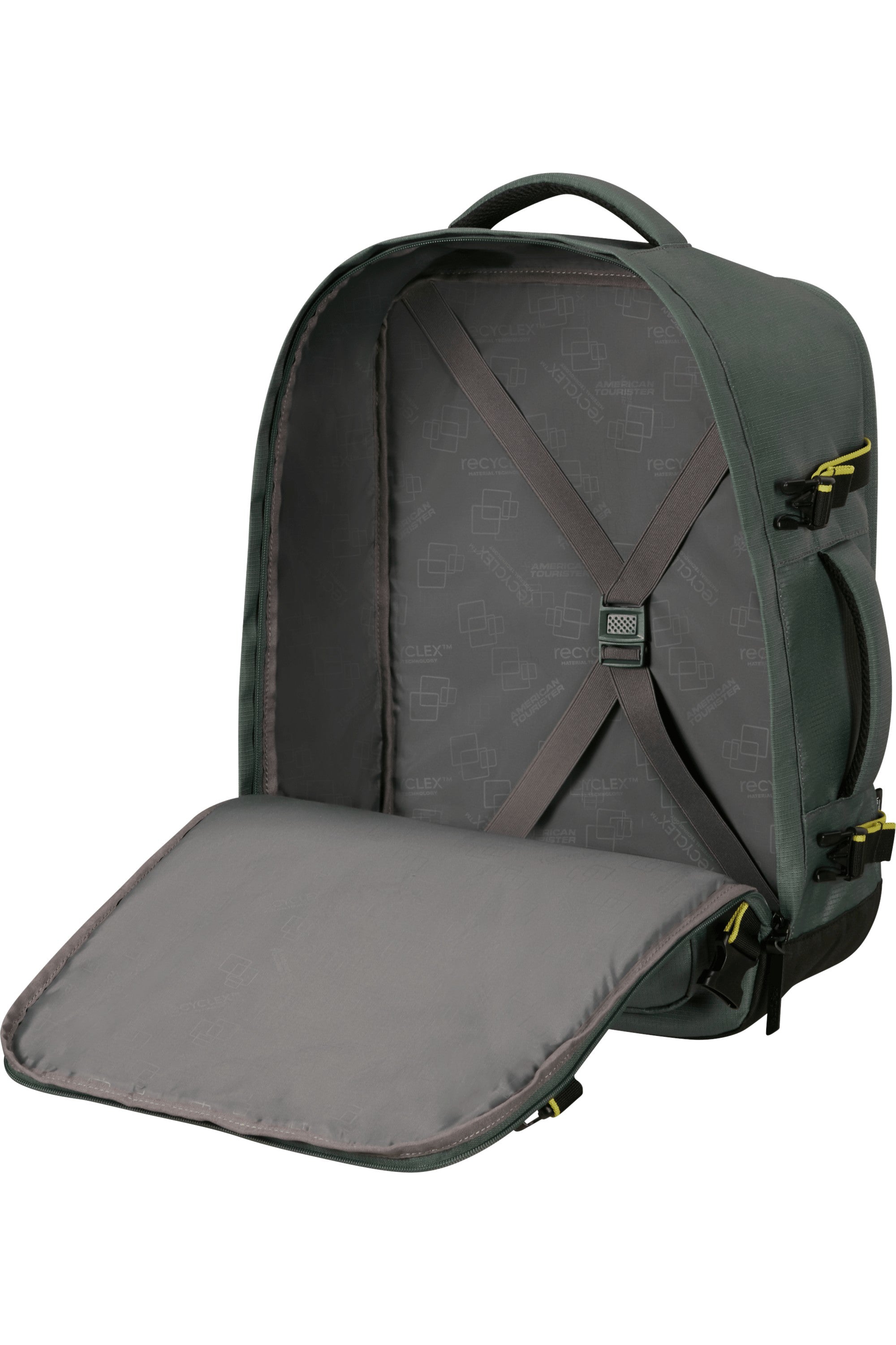 American Tourister zaino da viaggio in tessuto "Take2cabin" Verde 149175.DARK FOREST